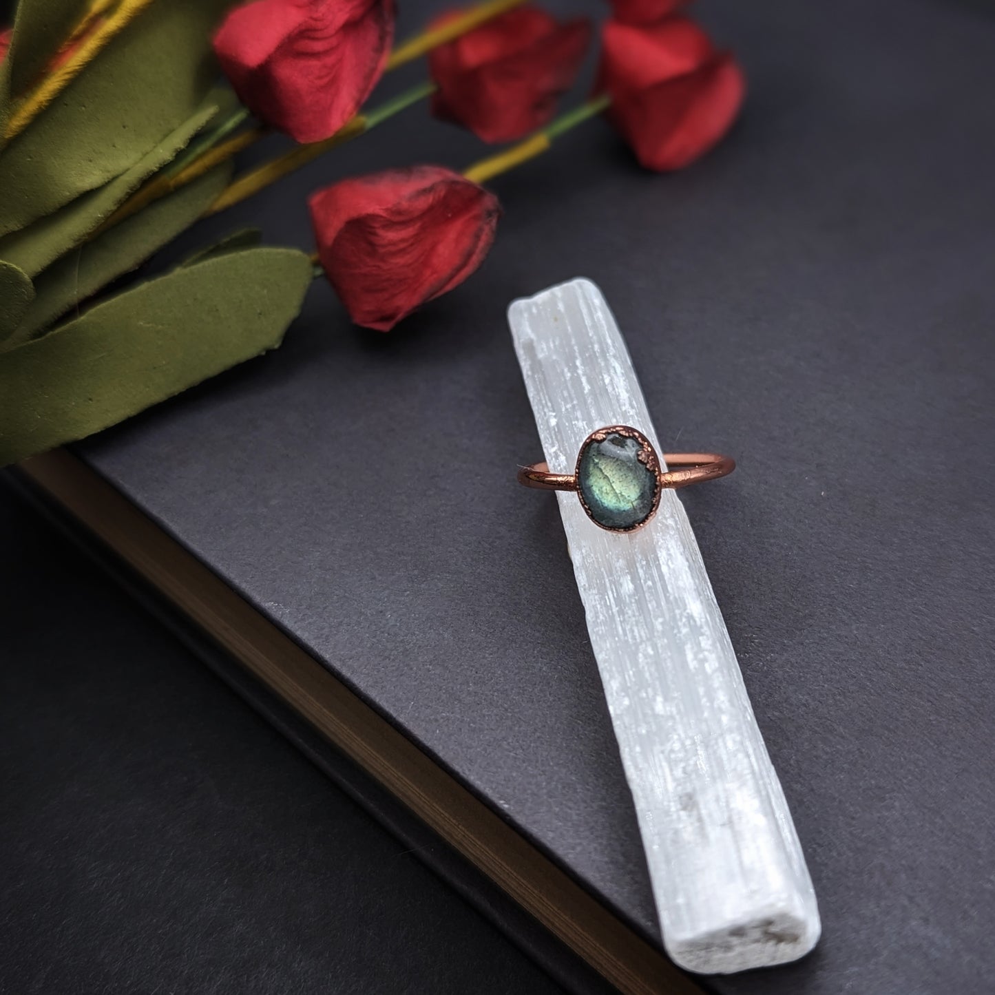 Labradorite Ring - Size 7.5