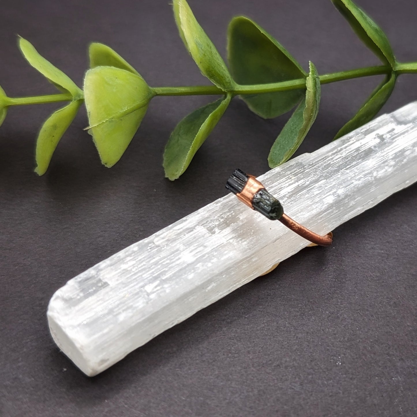 Black Tourmaline Ring - Size 5.5