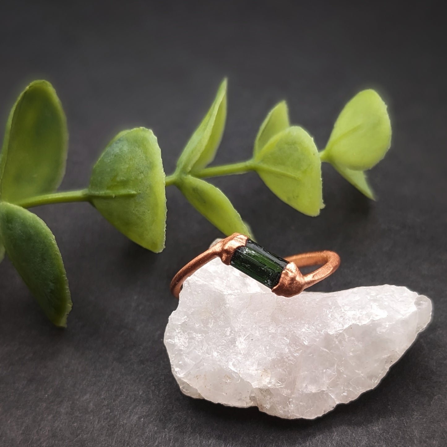 Green Tourmaline Ring - Size 10.5