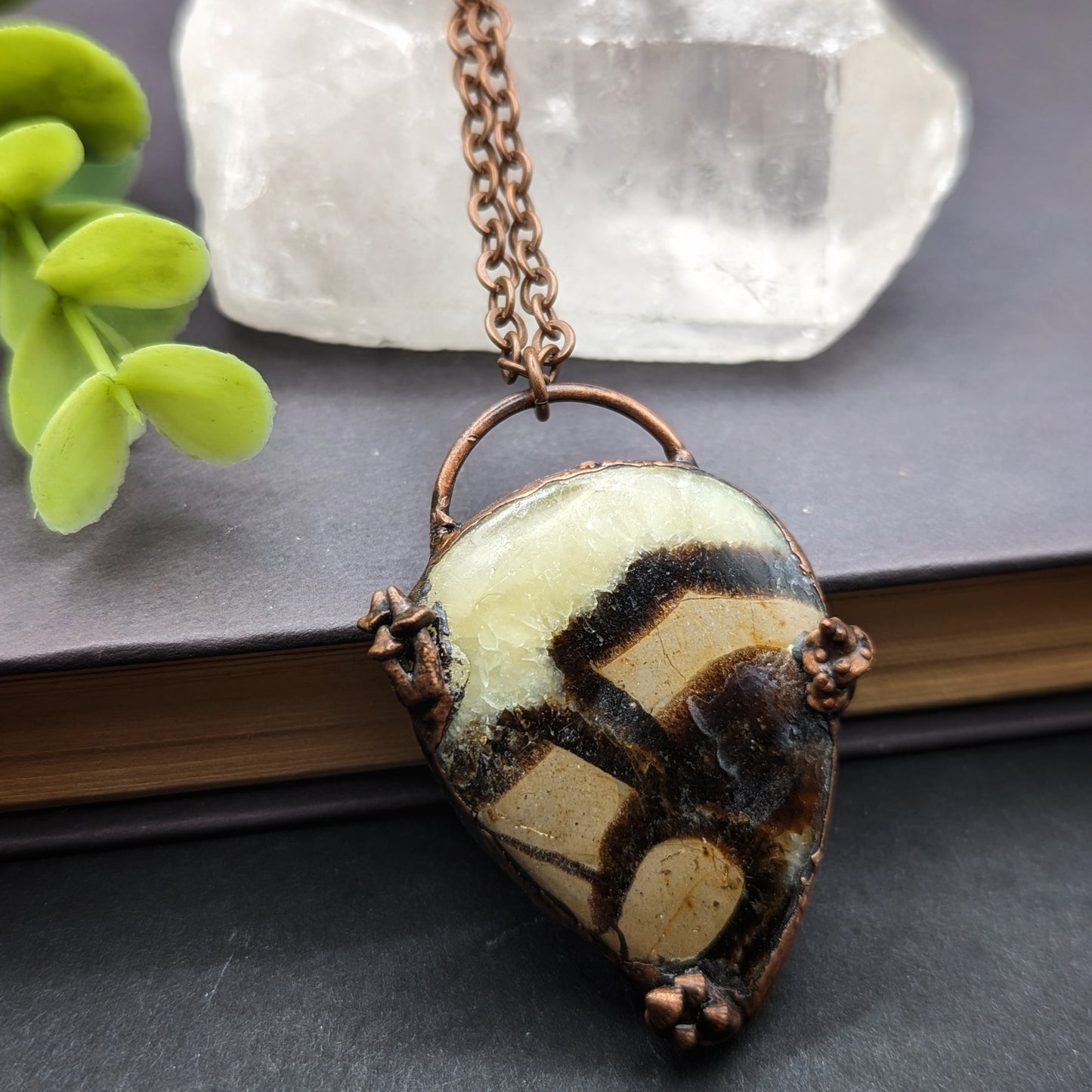 Septarian Mushroom Pendant