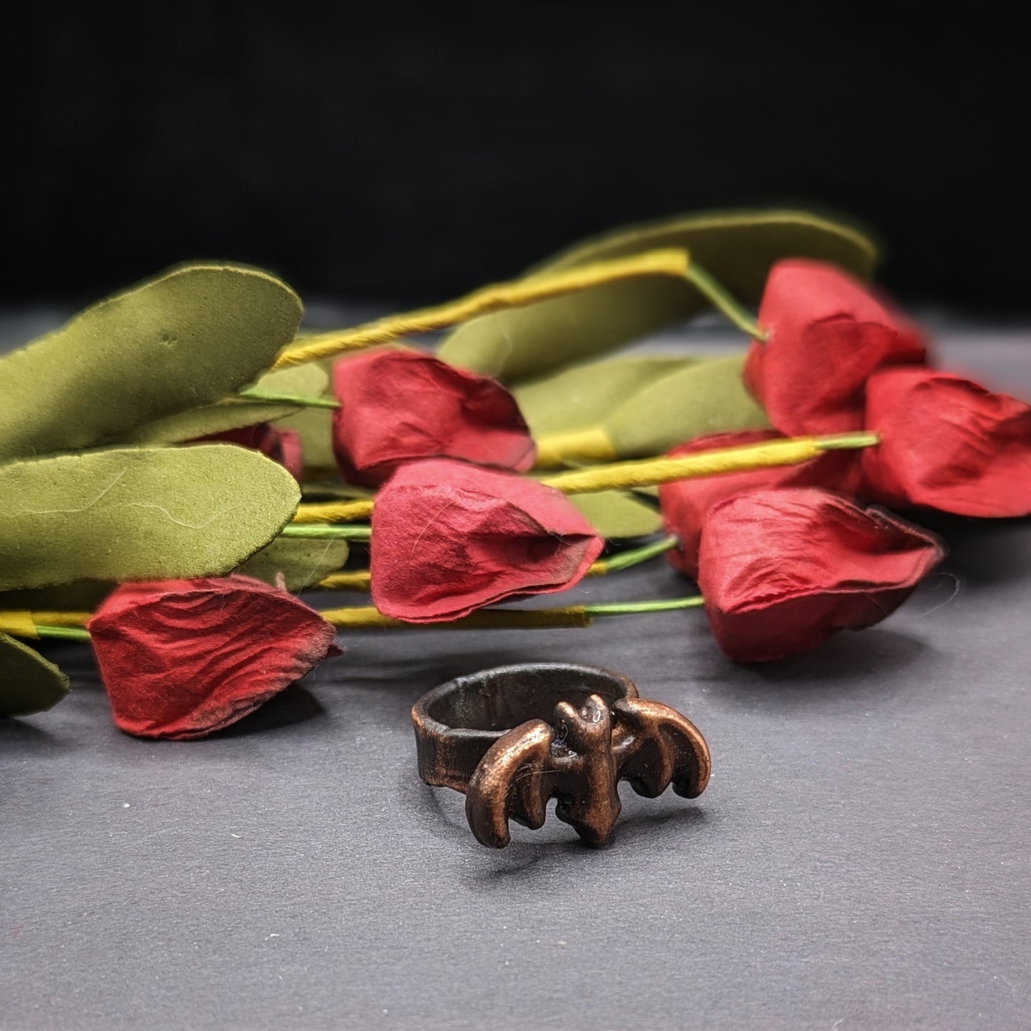 Copper Bat Ring - Size 5.5