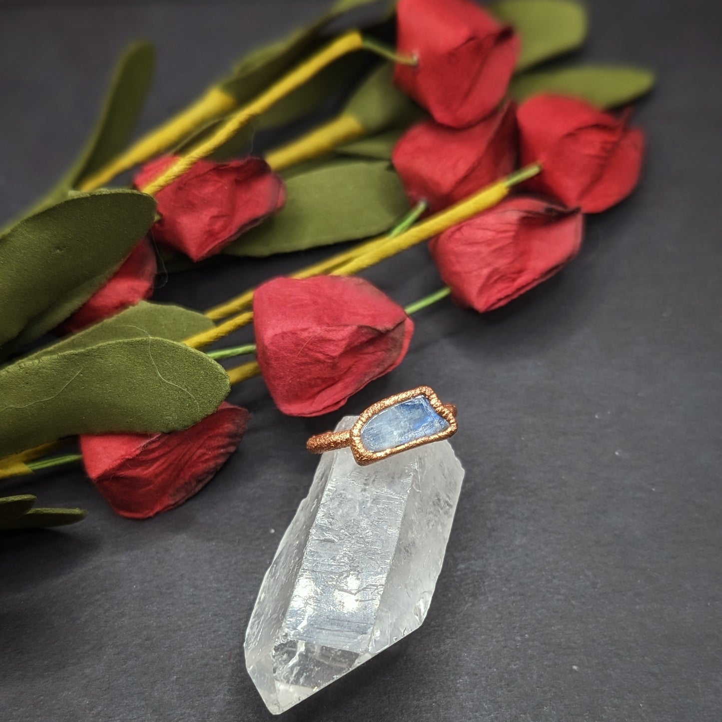 Rectangular Moonstone Ring - Size 4.5