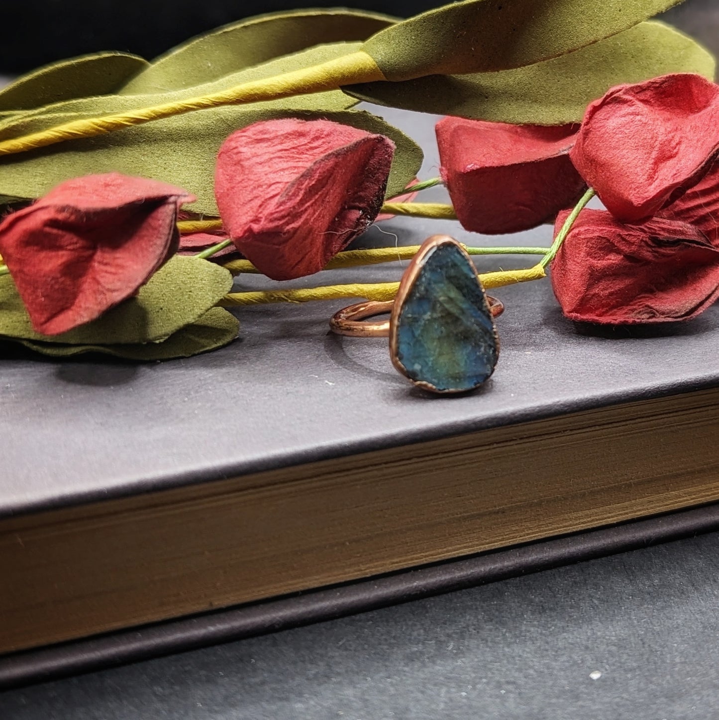 Labradorite Statement Ring - Size 6.5