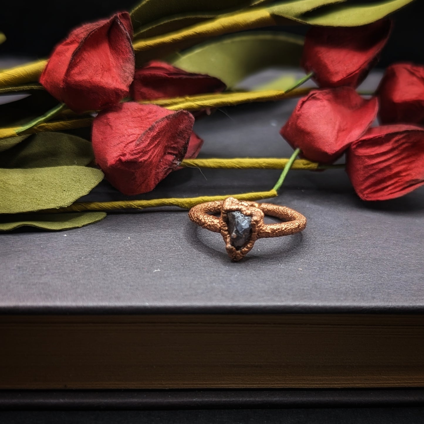 Raw Iolite Ring - Size 6