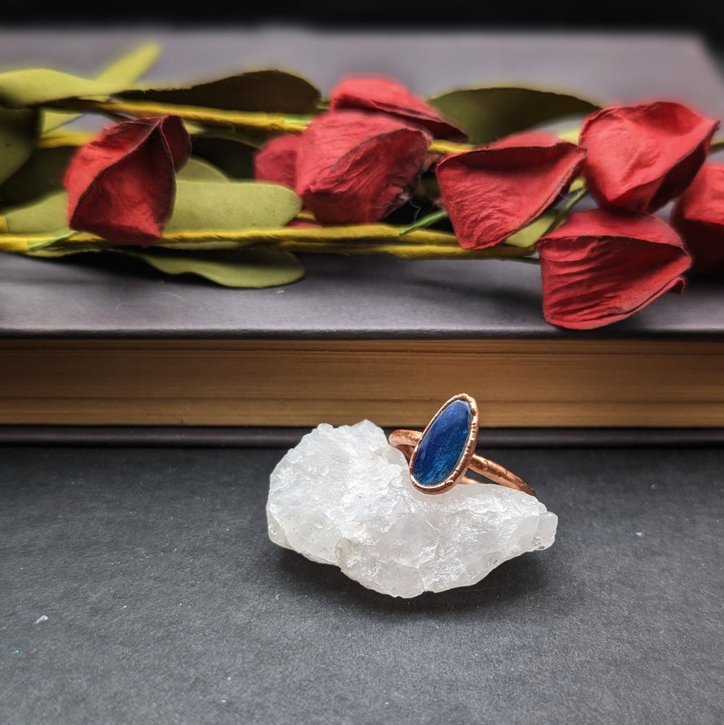 Blue Opal Ring - Size 7.5