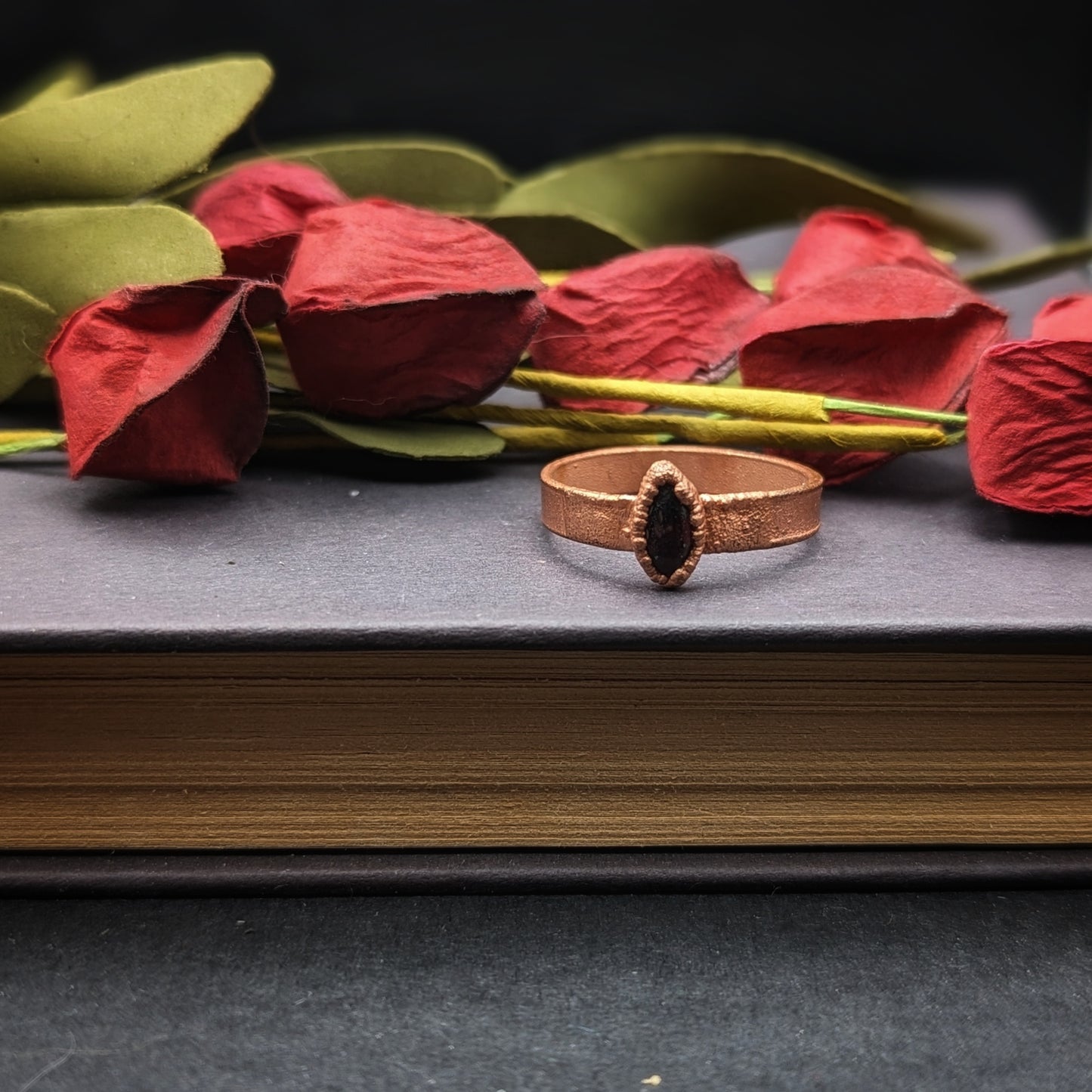 Garnet Marquise Ring - Size 9