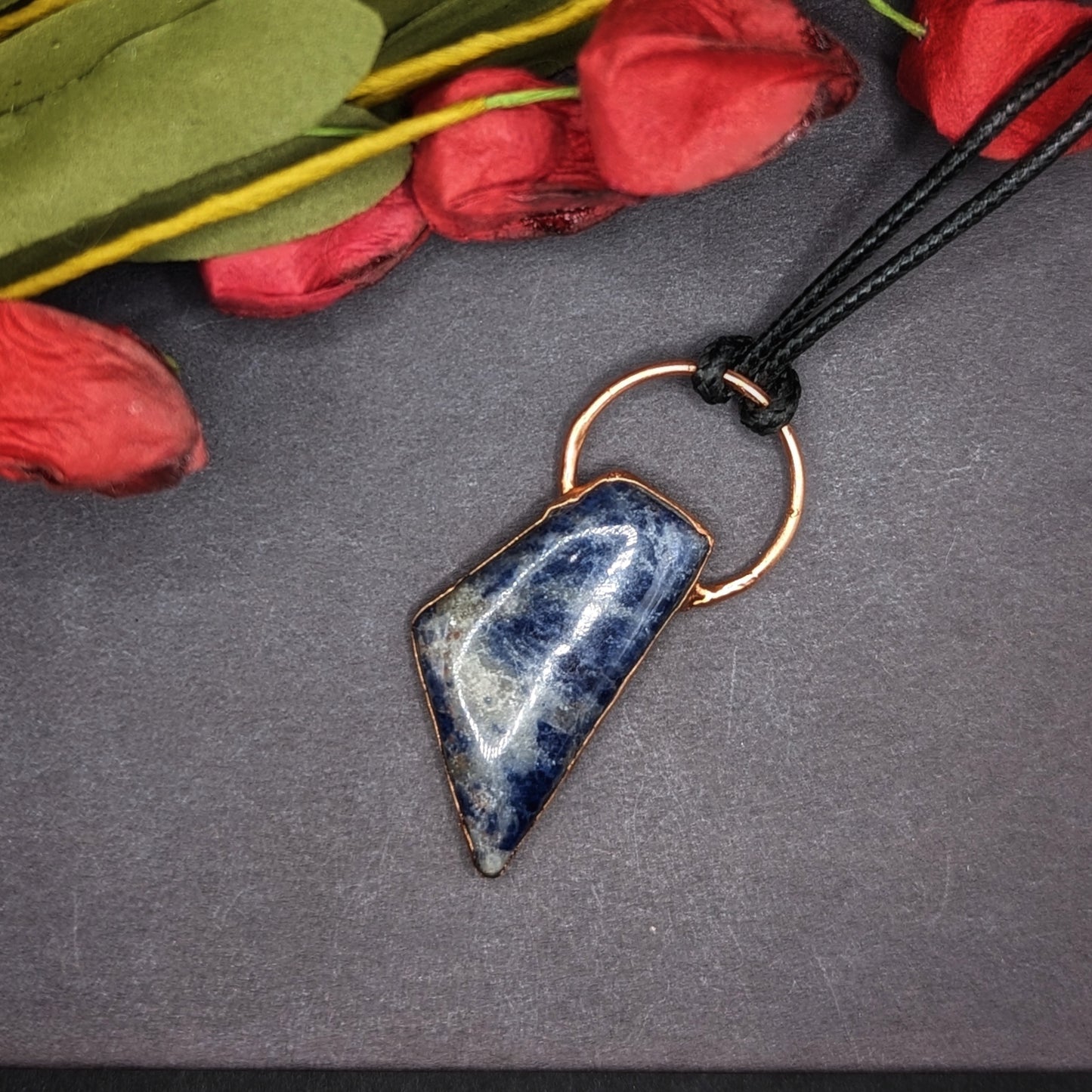 Geometric Sodalite Pendant