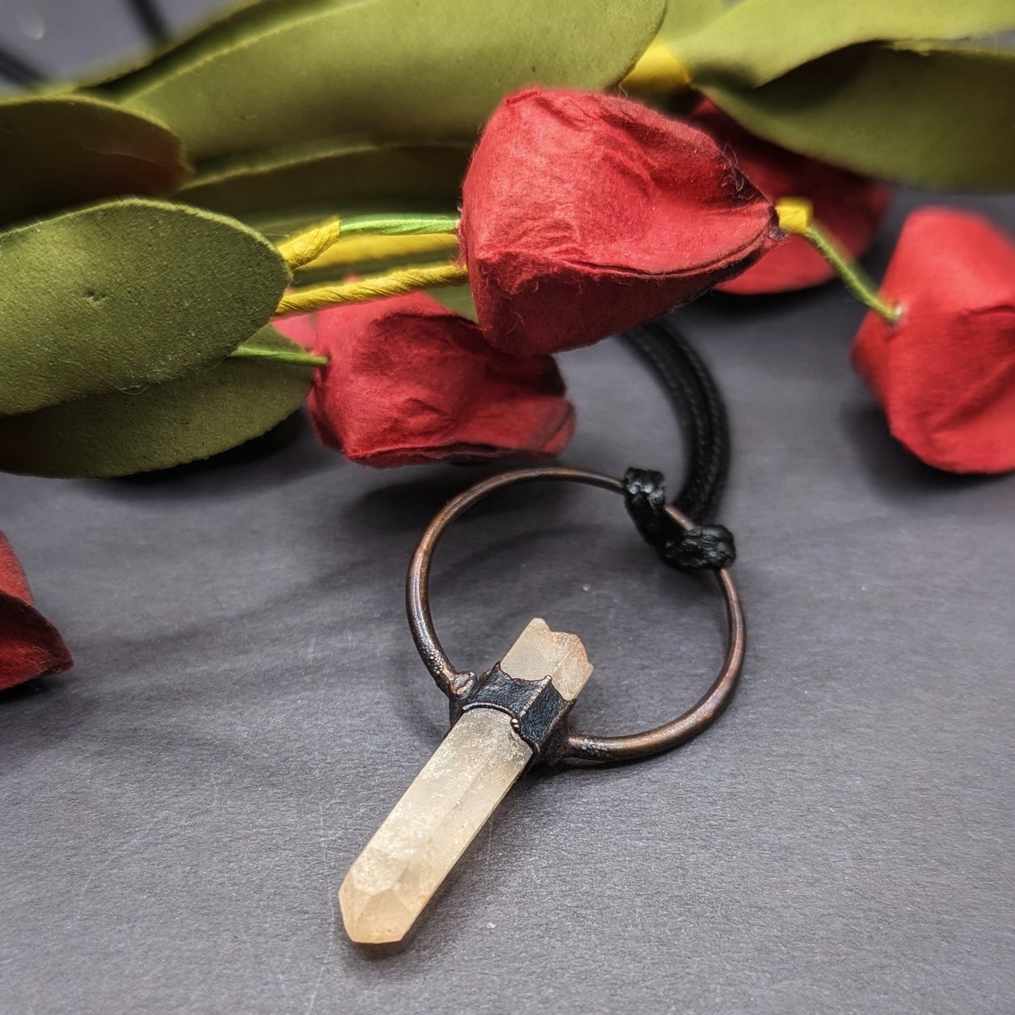 Antique Quartz Point Necklace