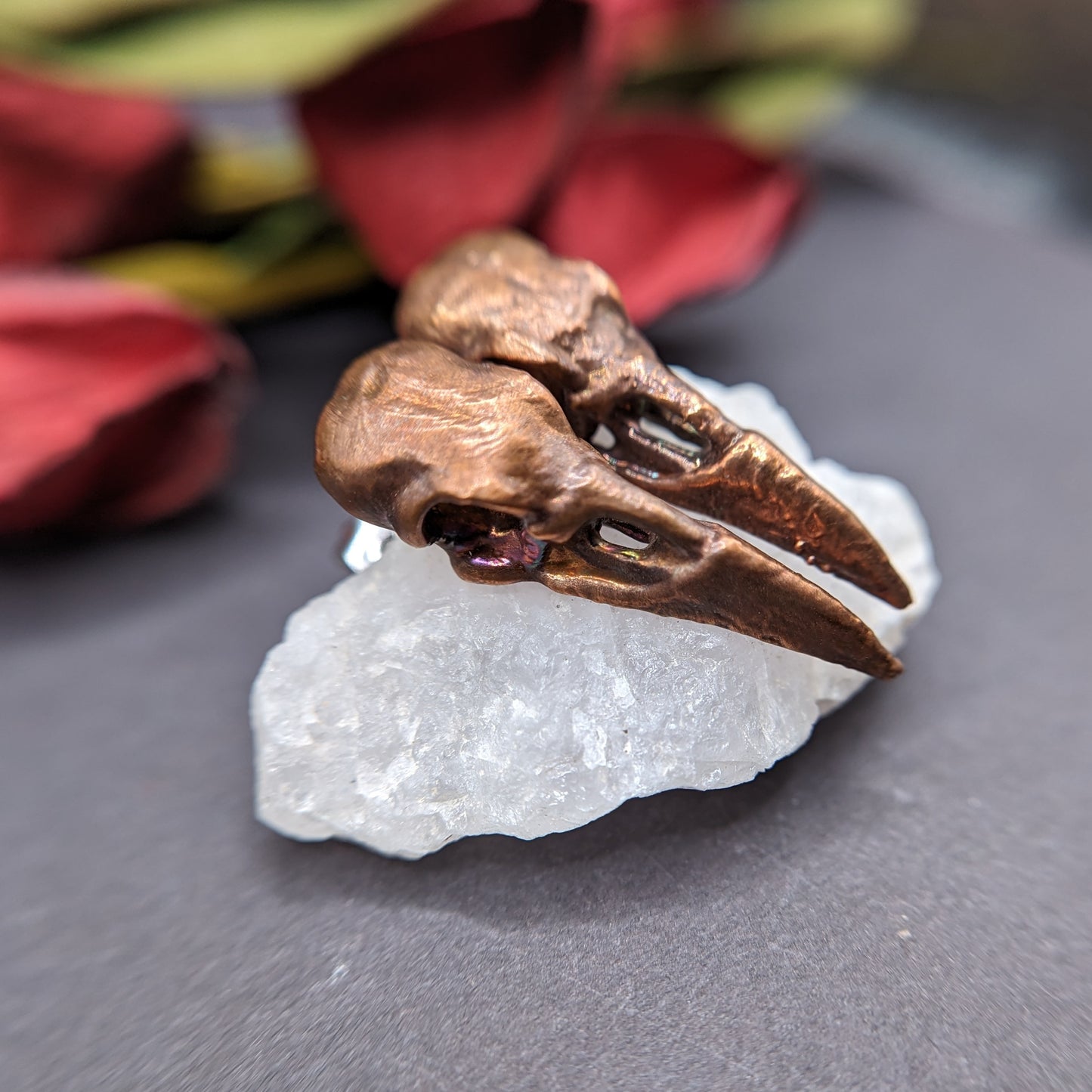 Crow Skull Stud Earrings