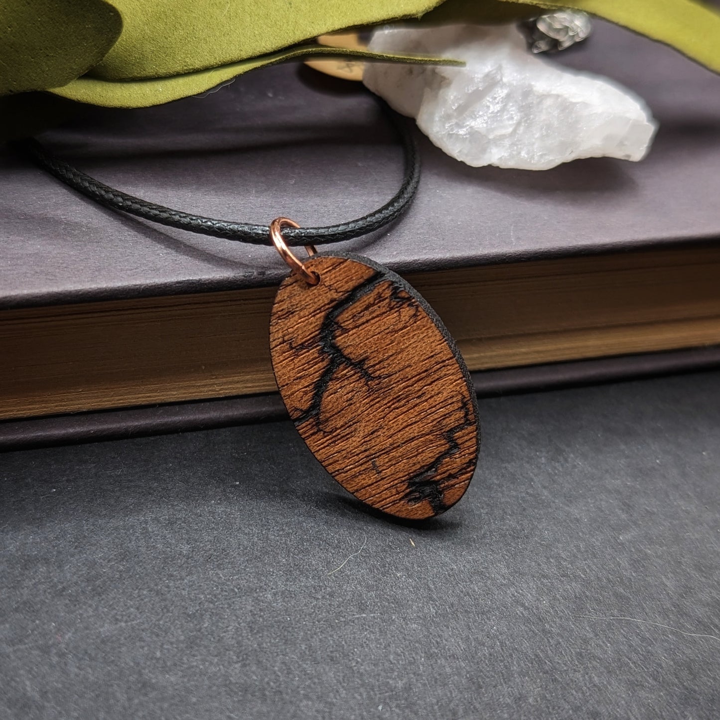 Oval African Mahogany Pendant