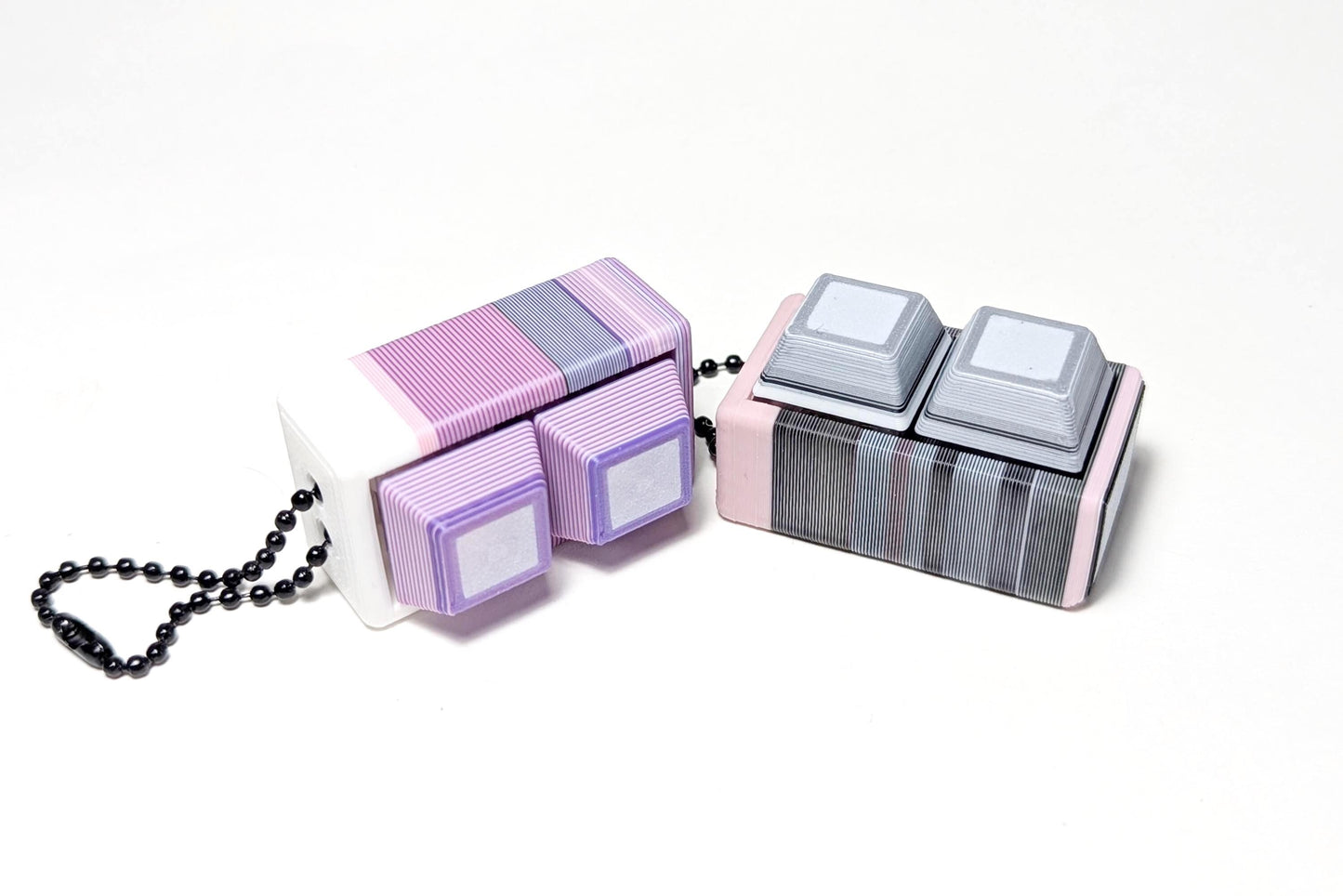 Surprise Square Clicky Keychain, Keyboard Clicker Keychain, Get What You Get Fidget Clicker, Random Color Fidget Keychain
