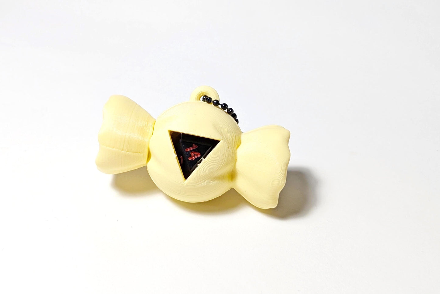 D20 Bon Bon Keychain, D20 Carrier, Candy Keychain, TTRPG Accessory, Dice Carrying Keychain
