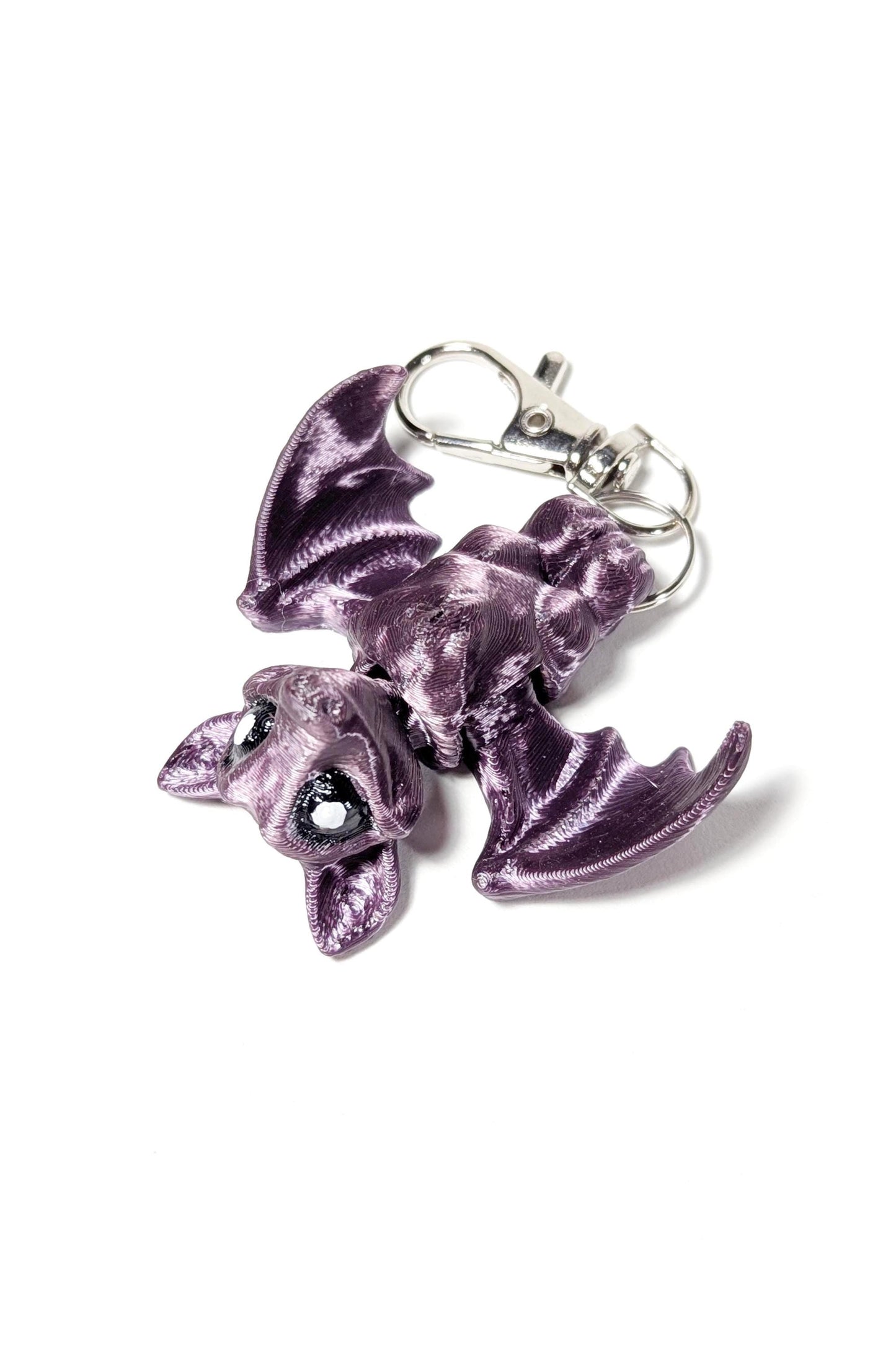 Fruit Bat Keychain, Tiny Articulated Bat, Halloween Keychain, Cute Bat Keychain