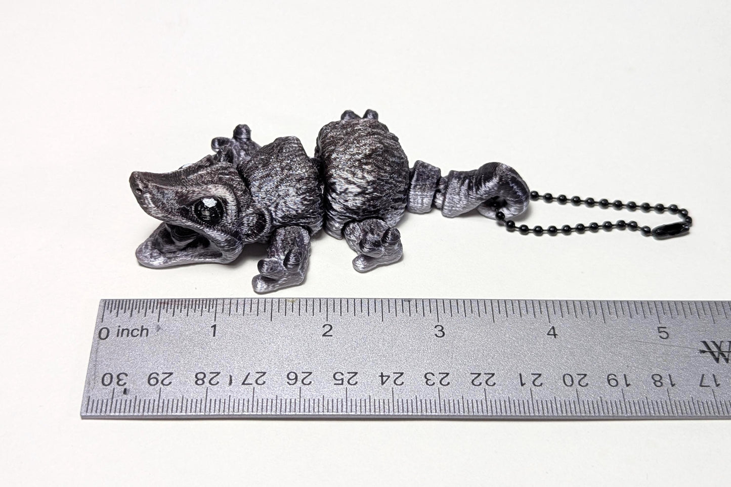 Big Screaming Possum Keychain, 3D Printed Possum Fidget, Articulated Opossum, Trash Cat Keychain