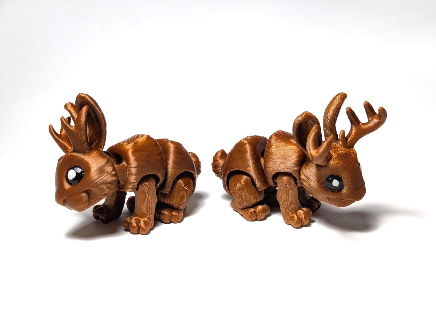 Jackalope Desk Buddy, Cryptid Fidget, MatMire Makes Jackalope, 3D Printed Cryptid