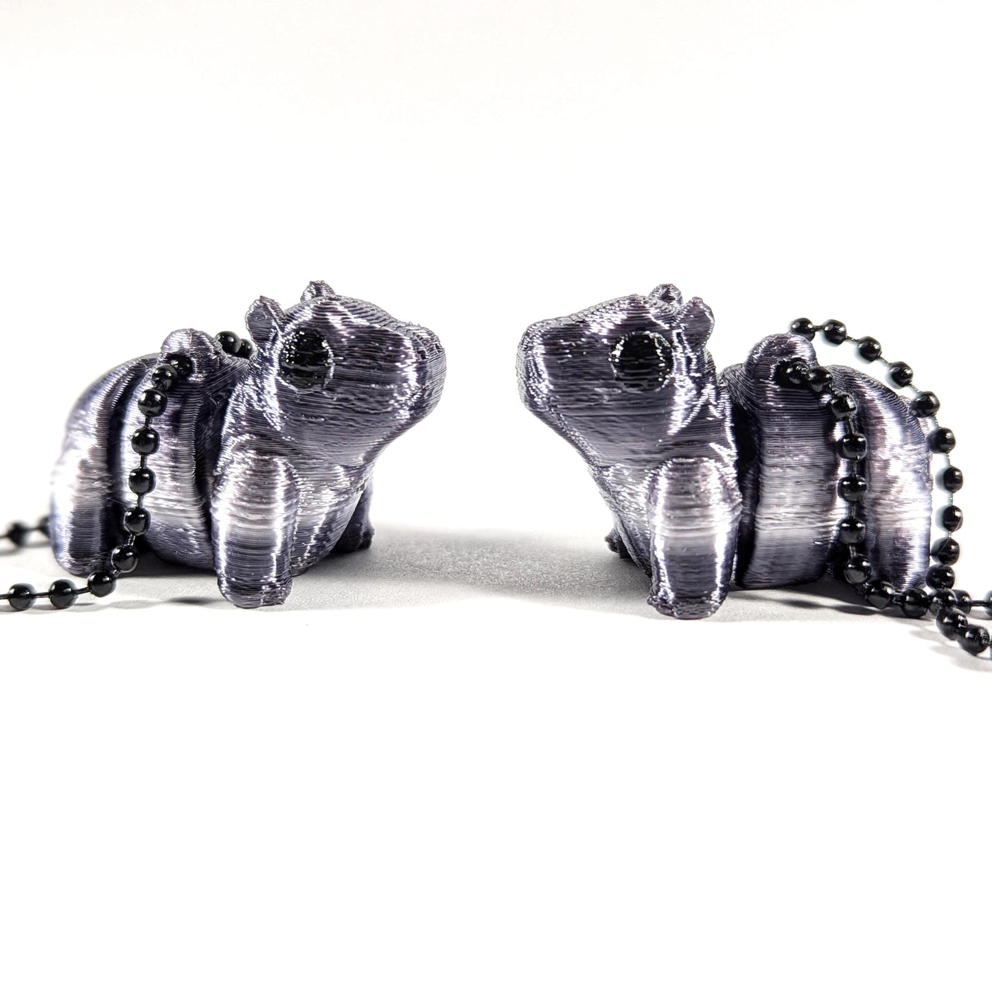 Baby Hippo Keychain, 3D Printed Tiny Hippo, Pygmy Hippo, Canadian House Hippo, Gift for Hippopotamus Lover