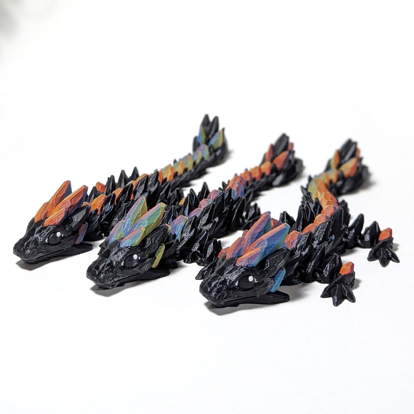 Baby Gemstone Dragon, Neon Light Dragon, Cinderwing Articulated Dragon