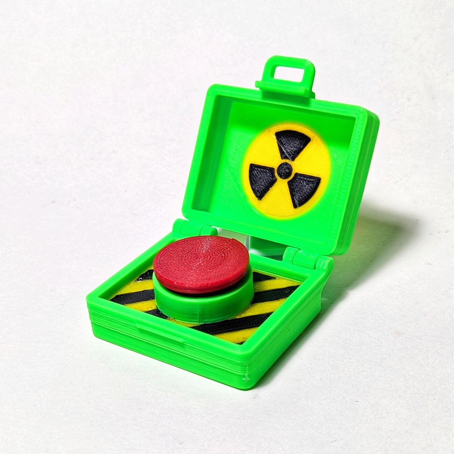 Nuke Briefcase Fidget, Big Red Button Desk Toy, Mechanical Keyboard Clicky Desk Toy