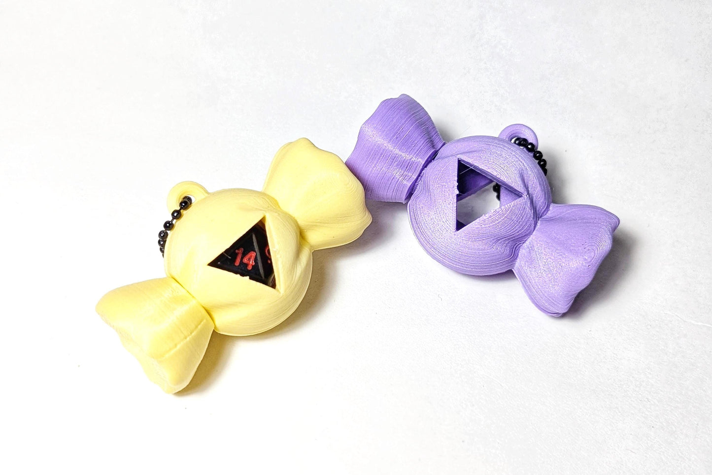 D20 Bon Bon Keychain, D20 Carrier, Candy Keychain, TTRPG Accessory, Dice Carrying Keychain