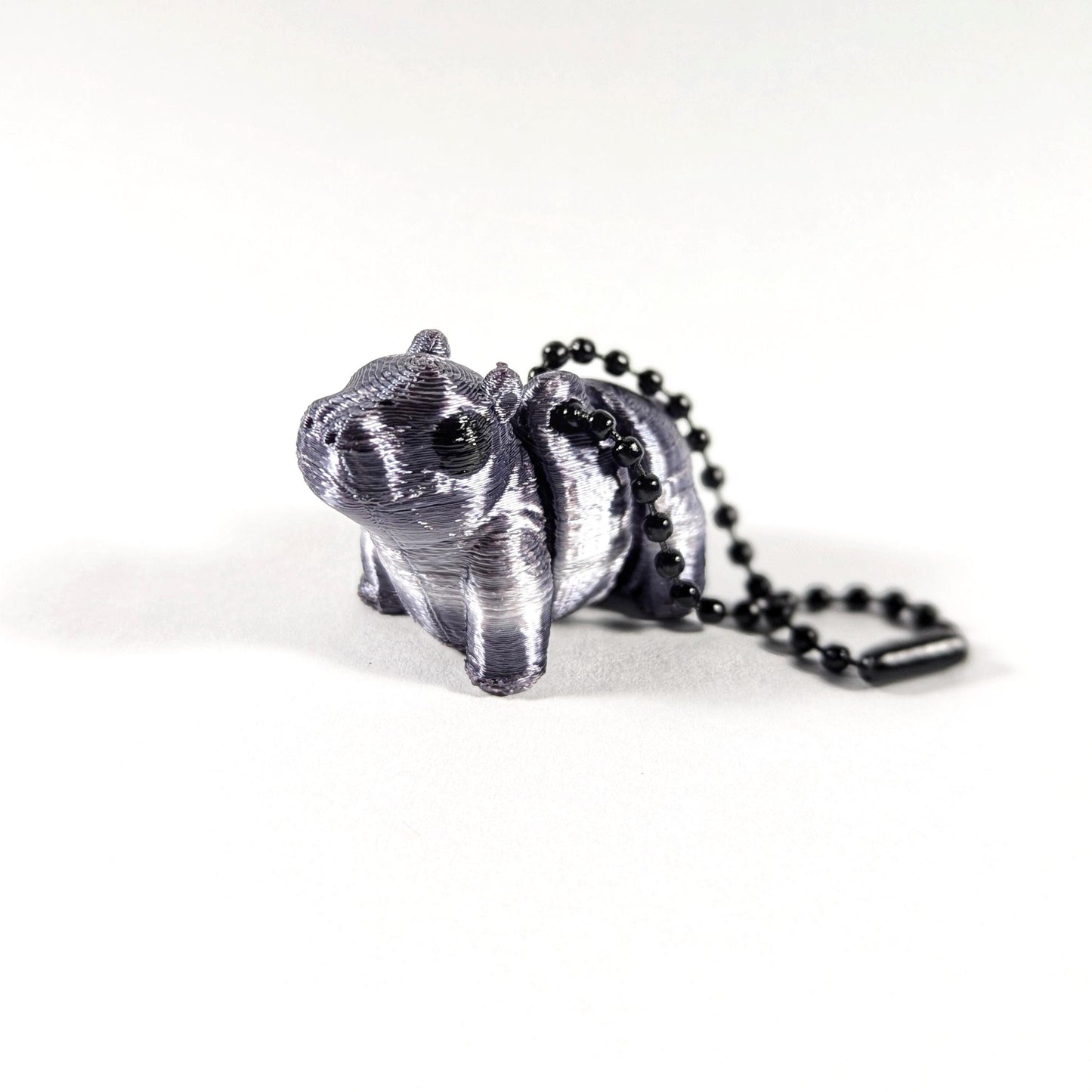 Baby Hippo Keychain, 3D Printed Tiny Hippo, Pygmy Hippo, Canadian House Hippo, Gift for Hippopotamus Lover