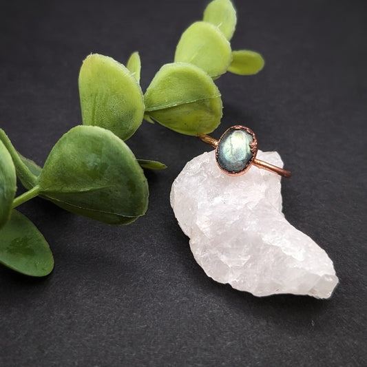 Labradorite Ring - Size 7.5