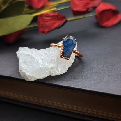 Moonstone Coffin Ring - Size 6.5