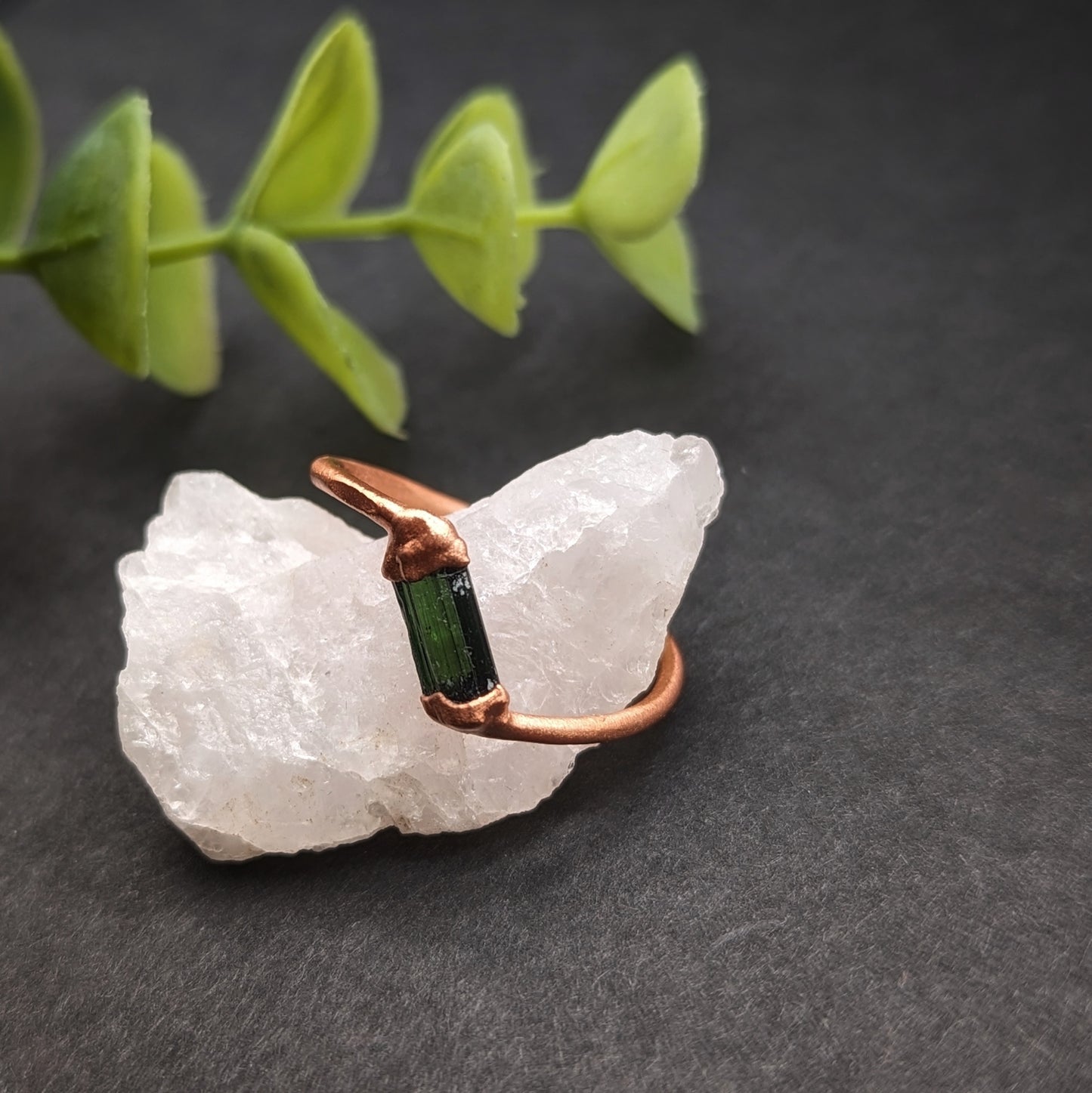 Green Tourmaline Ring - Size 10.5