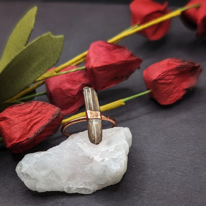 Skinny Petrified Wood Ring - Size 5.5