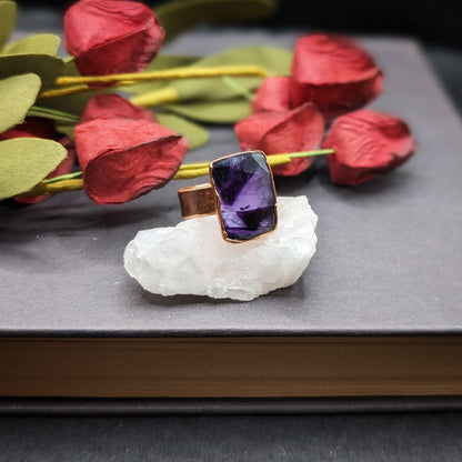Trapiche Amethyst Ring - Size 5