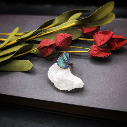 Labradorite Statement Ring - Size 6.5