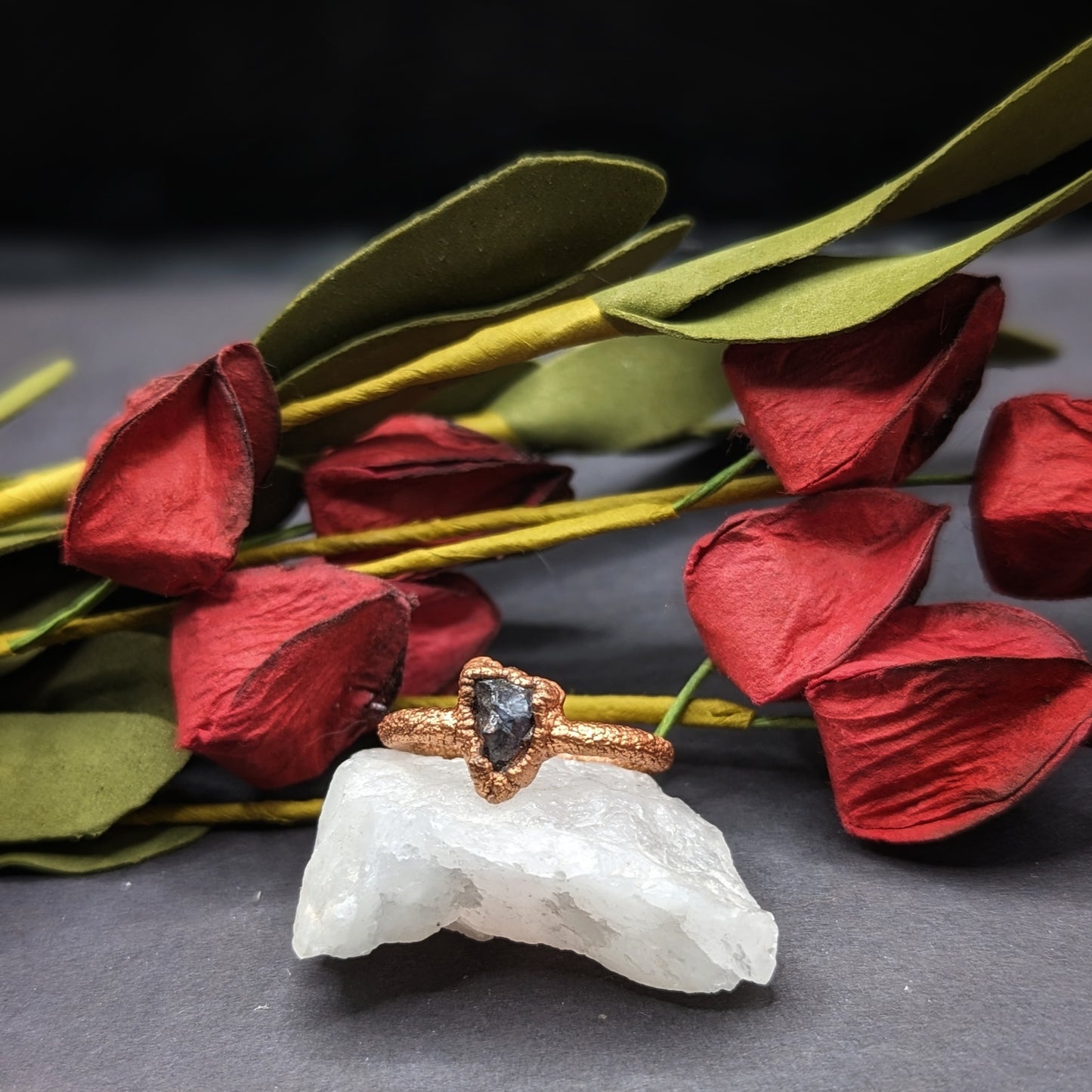 Raw Iolite Ring - Size 6
