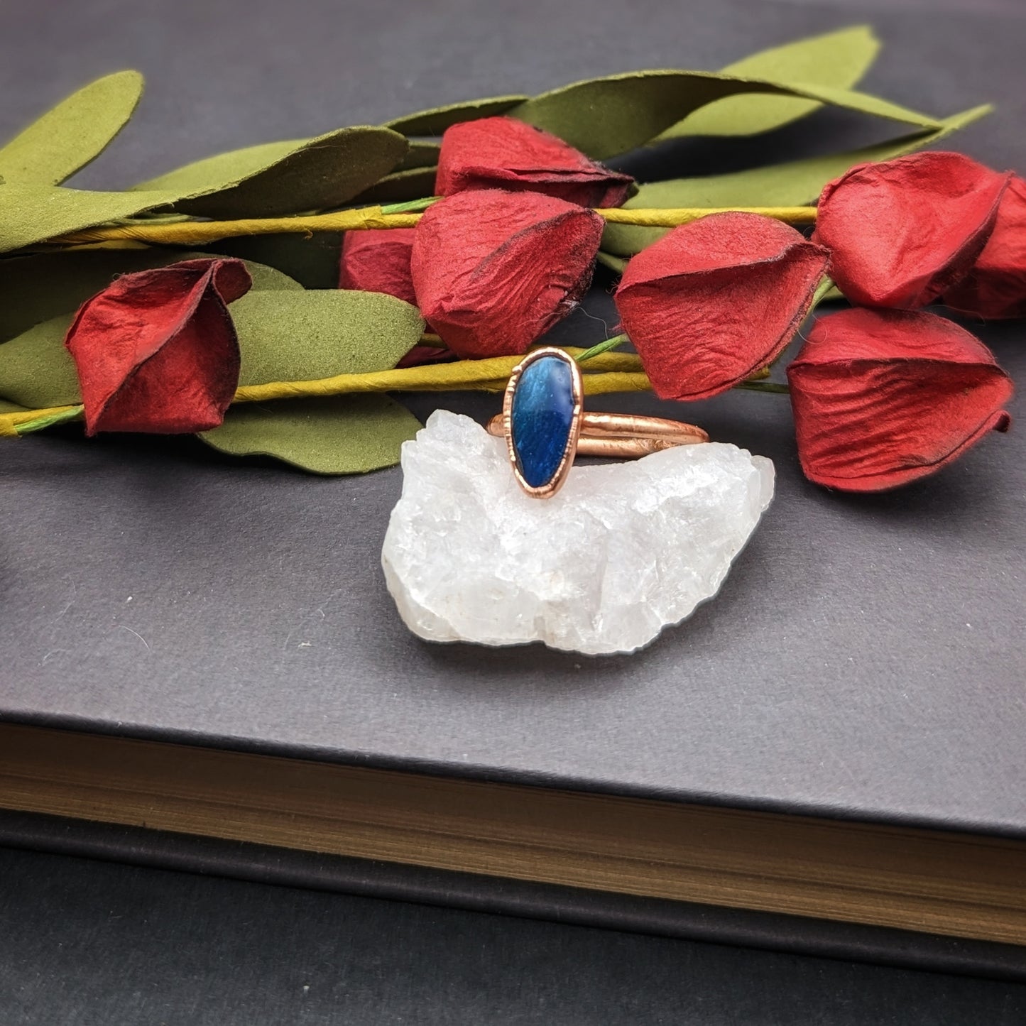 Blue Opal Ring - Size 7.5