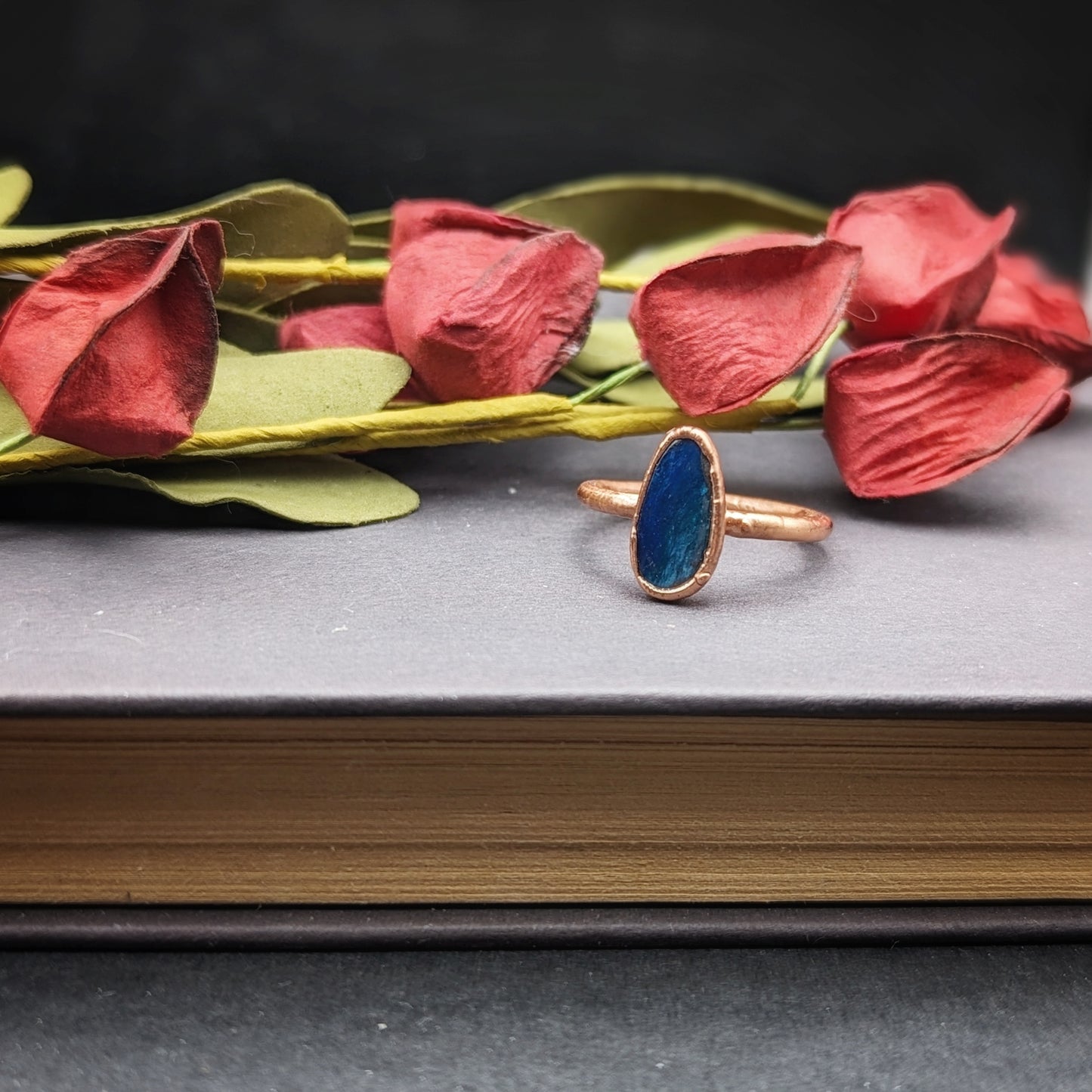 Blue Opal Ring - Size 7.5
