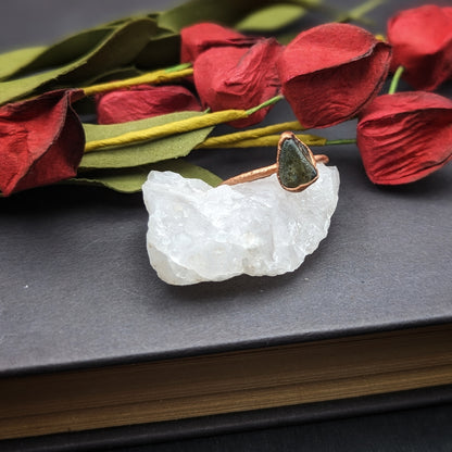 Angular Labradorite Ring - Size 8