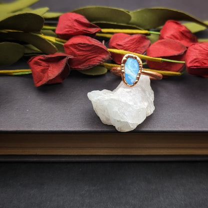 Sky Blue Opal Ring - Size 9