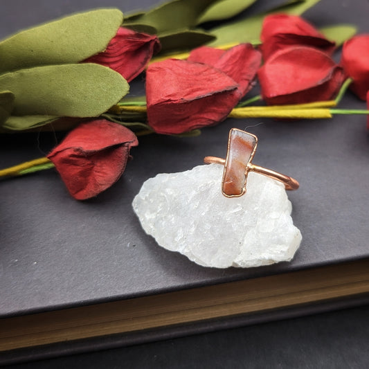Pink Petrified Wood Ring - Size 9