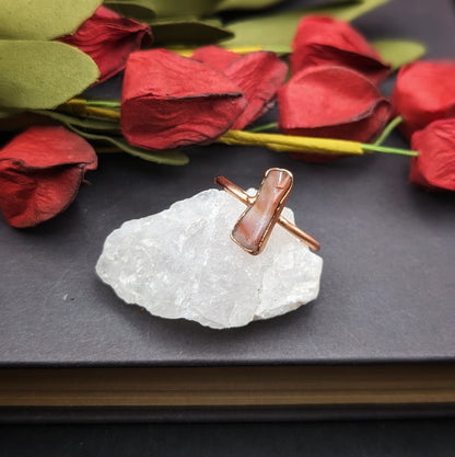 Pink Petrified Wood Ring - Size 9