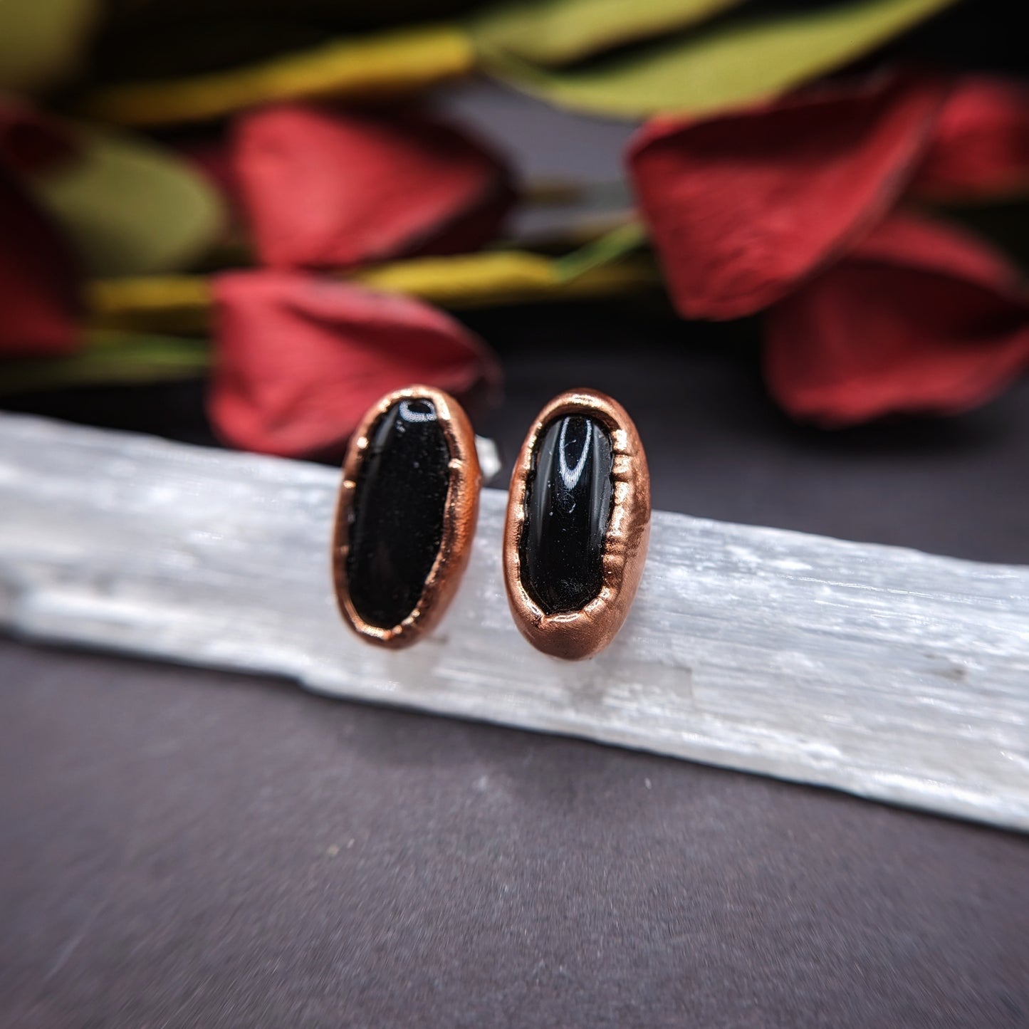Black Onyx Stud Earrings