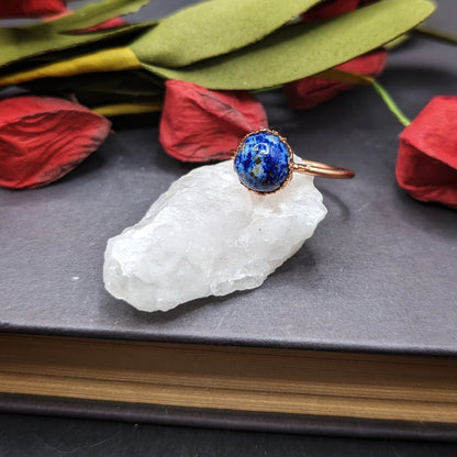 Round Sodalite Ring - Size 7