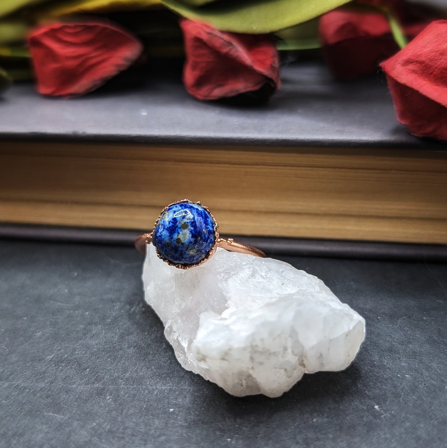 Round Sodalite Ring - Size 7
