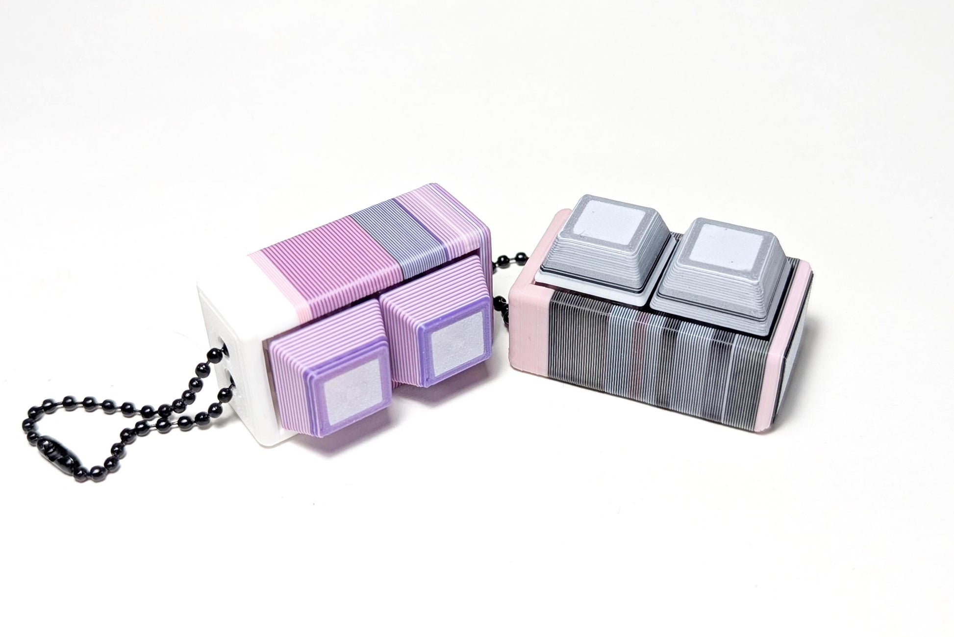 Surprise Square Clicky Keychain, Keyboard Clicker Keychain, Get What You Get Fidget Clicker, Random Color Fidget Keychain