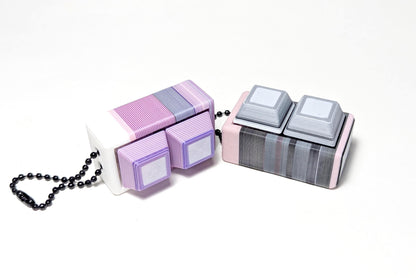 Surprise Square Clicky Keychain, Keyboard Clicker Keychain, Get What You Get Fidget Clicker, Random Color Fidget Keychain
