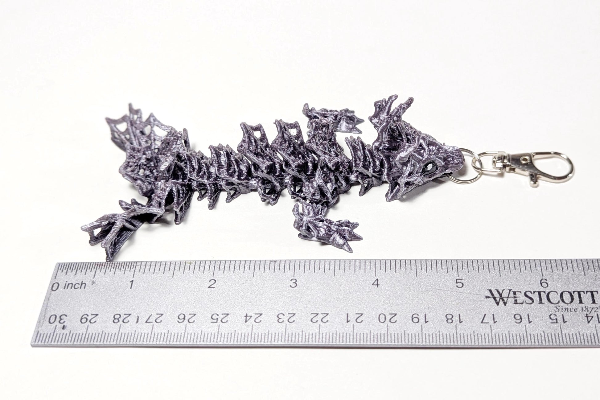 Wicked Dragon Tadling Keychain, Spiderweb Dragon, Cinderwing Tadling Dragon Keychain, Silver Spider Dragon