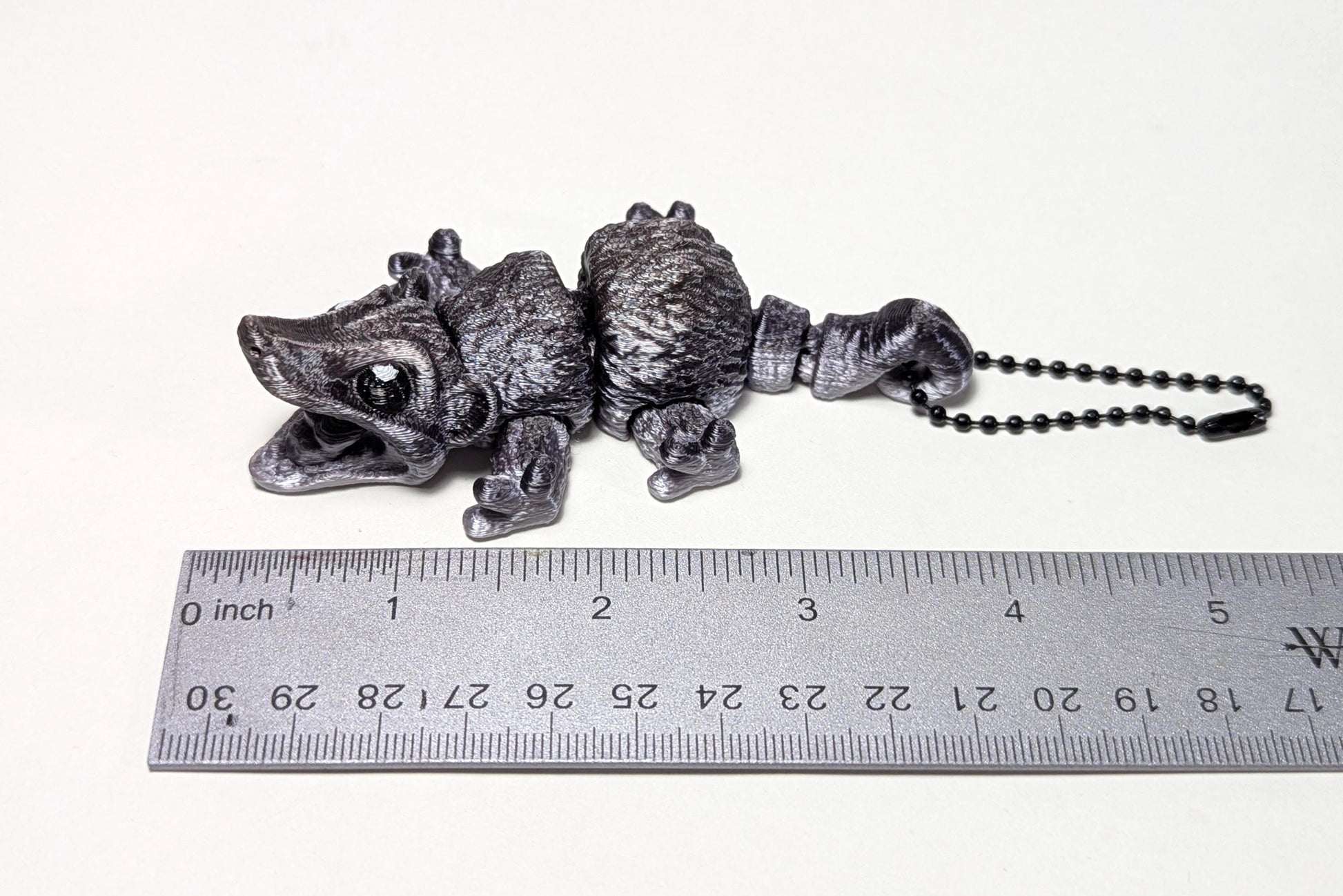 Big Screaming Possum Keychain, 3D Printed Possum Fidget, Articulated Opossum, Trash Cat Keychain