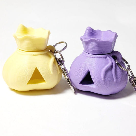 D20 Bag of Holding Keychain, D20 Carrier, Nerdy Keychain, TTRPG Accessory, Dice Carrying Keychain