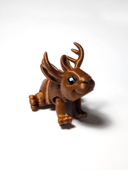 Jackalope Desk Buddy, Cryptid Fidget, MatMire Makes Jackalope, 3D Printed Cryptid