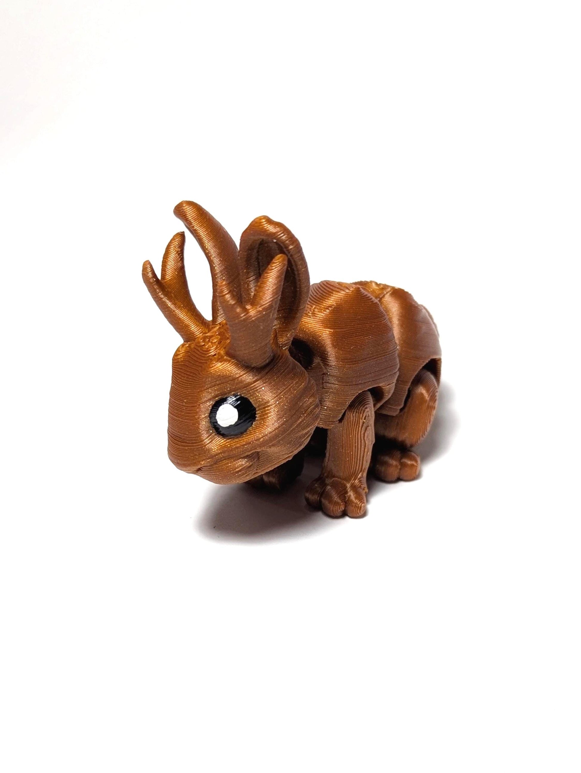 Jackalope Desk Buddy, Cryptid Fidget, MatMire Makes Jackalope, 3D Printed Cryptid