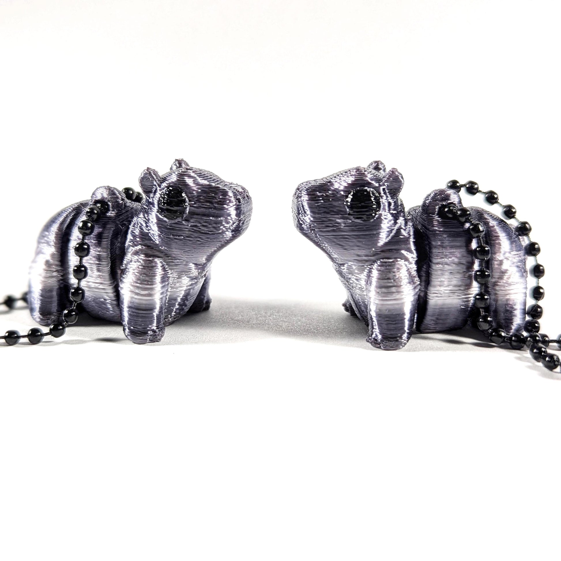 Baby Hippo Keychain, 3D Printed Tiny Hippo, Pygmy Hippo, Canadian House Hippo, Gift for Hippopotamus Lover