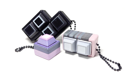 Surprise Square Clicky Keychain, Keyboard Clicker Keychain, Get What You Get Fidget Clicker, Random Color Fidget Keychain