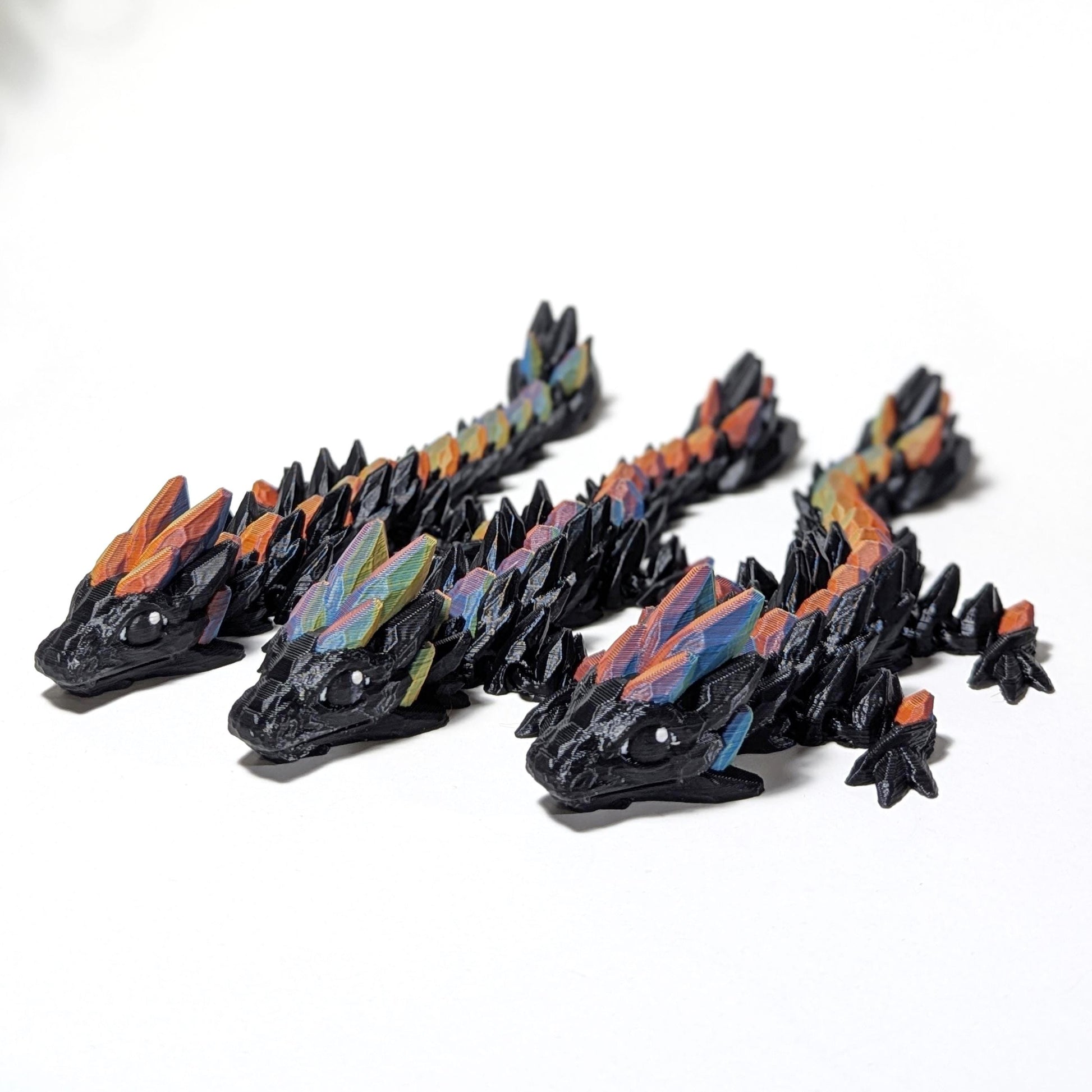 Baby Gemstone Dragon, Neon Light Dragon, Cinderwing Articulated Dragon